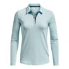 Under Armour Ladies Zinger Microstripe LS Golf Polo Shirt 1373637