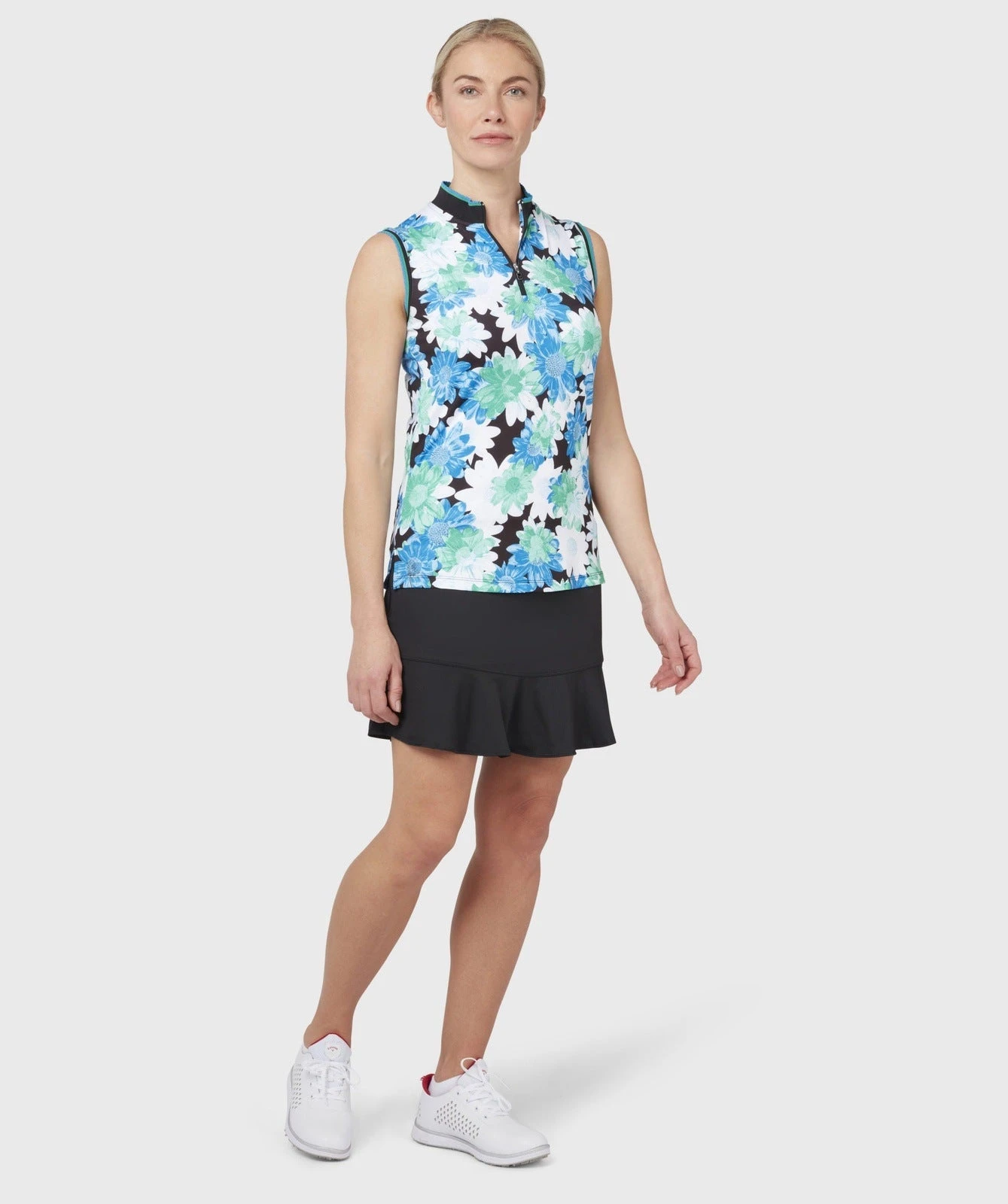 Callaway Ladies Printed Floral SL Golf Polo Shirt CGKSC017 3 Callaway Ladies Printed Floral SL Golf Polo Shirt CGKSC017 - Image 3