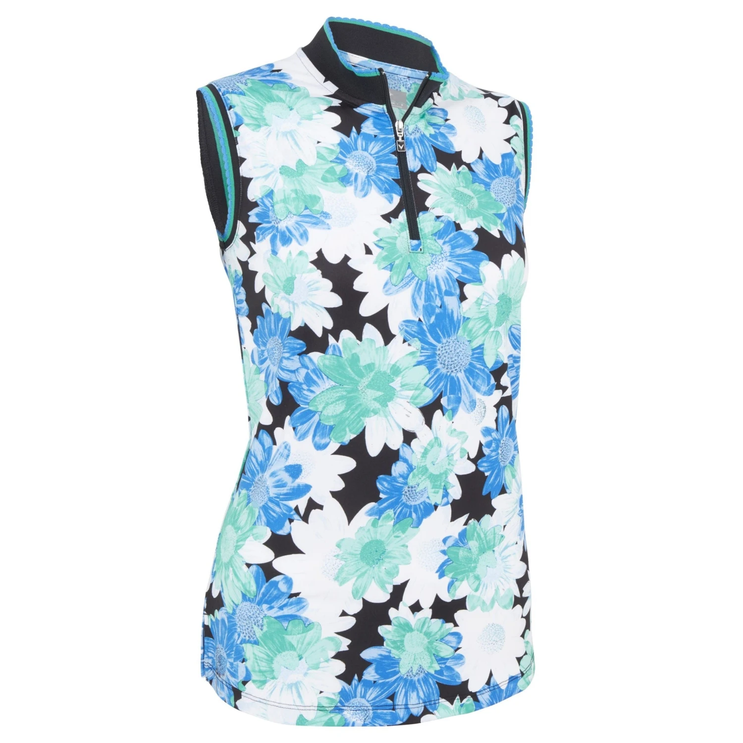 Callaway Ladies Printed Floral SL Golf Polo Shirt CGKSC017 1 Callaway Ladies Printed Floral SL Golf Polo Shirt CGKSC017