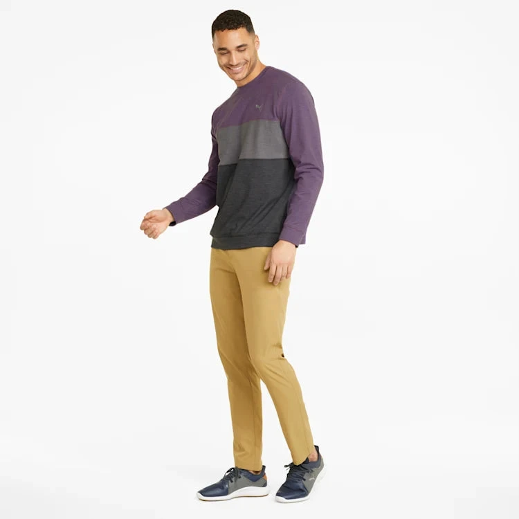 Puma Cloudspun Colourblock Crew Neck Golf Mid Layer 535458 3 Puma Cloudspun Colourblock Crew Neck Golf Mid Layer 535458 - Image 3