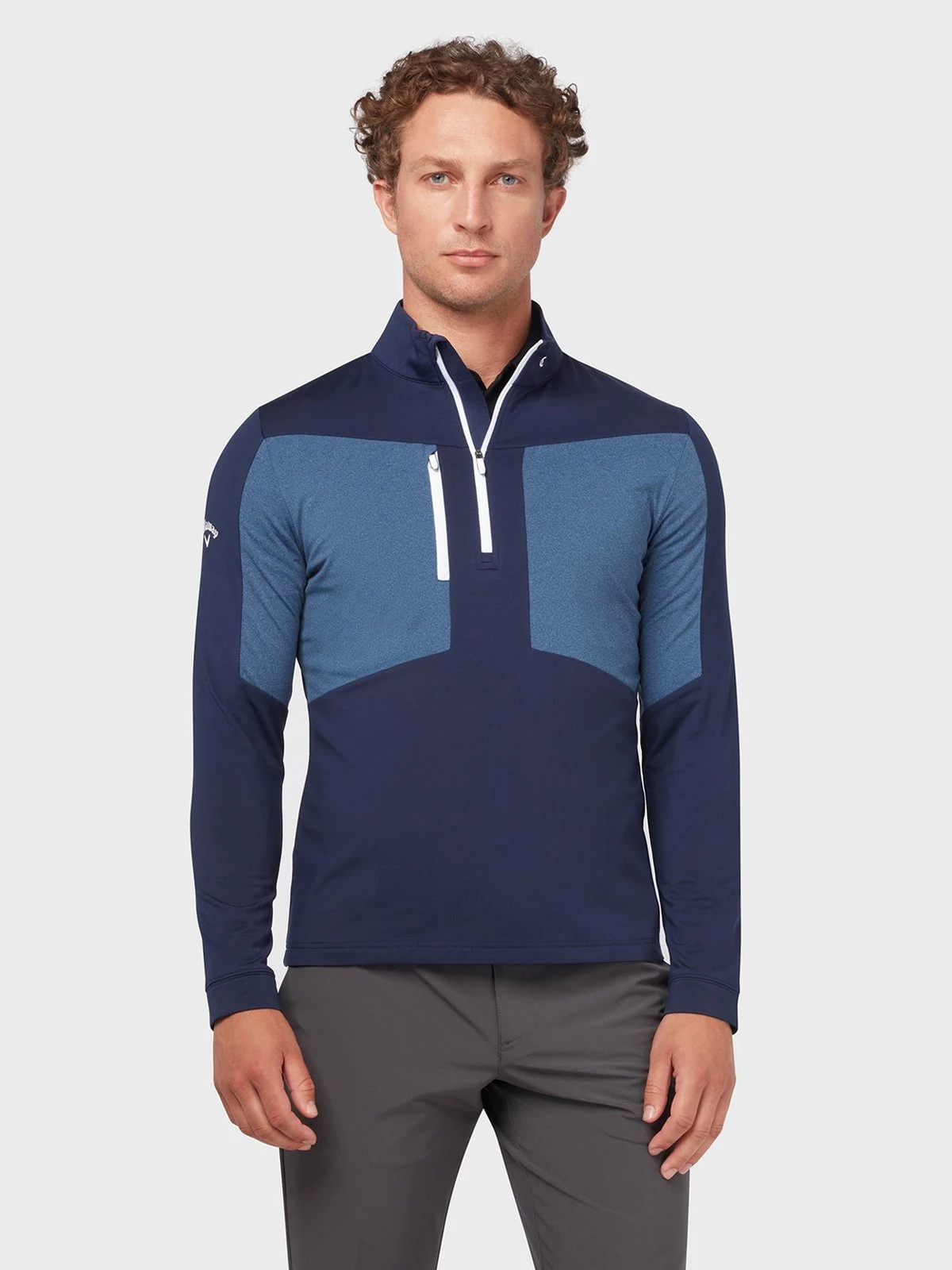 Callaway Aquapel Mixed Media 1/2 Zip Golf Sweater CGKFC004 - Image 2