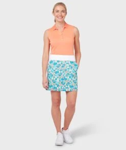 Callaway Ladies Cubist Oranges Printed Golf Skort CGKBSC21 -Golf Clothing Store Callaway Ladies Cubist Oranges Printed Golf Skort CGKBSC 2