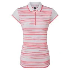 FootJoy Ladies Cap Sleeve Colour Block Lisle Golf Polo Shirt 88466