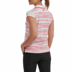 FootJoy Ladies Cap Sleeve Colour Block Lisle Golf Polo Shirt 88466 -Golf Clothing Store FJ 88466 03