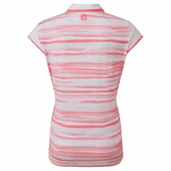 FootJoy Ladies Cap Sleeve Colour Block Lisle Golf Polo Shirt 88466 -Golf Clothing Store FJ 88466 04