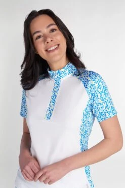 Green Lamb Ladies Katie Printed Golf Polo Shirt SG22919 -Golf Clothing Store Green Lamb Ladies Katie Printed Golf Polo Shirt SG 4