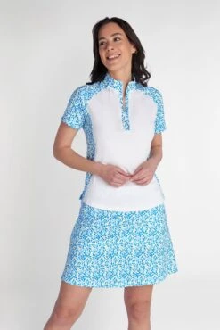 Green Lamb Ladies Katie Printed Golf Polo Shirt SG22919 -Golf Clothing Store Green Lamb Ladies Katie Printed Golf Polo Shirt SG 8