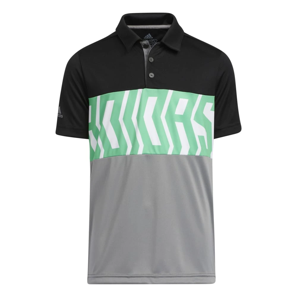 Adidas Junior Print Colorblock Polo Shirt H38824 1 Adidas Junior Print Colorblock Polo Shirt H38824