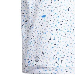 Adidas Junior Flag Golf Polo Shirt HD4952 -Golf Clothing Store HD4952 5 APPAREL Photography DetailView2 white