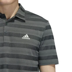Adidas Stripe Primegreen Golf Polo Shirt HN0631 -Golf Clothing Store HN0631 7 APPAREL OnModel DetailView1 white