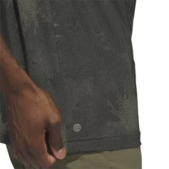 Adidas Flower Mesh Print Golf Polo Shirt HS1129 9 Adidas Flower Mesh Print Golf Polo Shirt HS1129 -Golf Clothing Store HS1129 8 APPAREL OnModel DetailView2 white