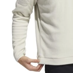 Adidas DWR Colourblock 1/4 Zip Golf Pullover HT3315 -Golf Clothing Store HT3315 8 APPAREL OnModel DetailView2 white