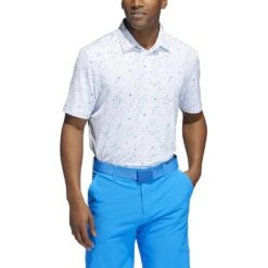 Adidas Flag-Print Golf Shirt HA6123 -Golf Clothing Store adidas Flag Print Golf Shirt HA 6