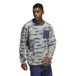 Adidas Texture Print Crew Neck Golf Pullover HF6525 -Golf Clothing Store adidas Texture Print Crew Neck Golf Pullover HF6525 8